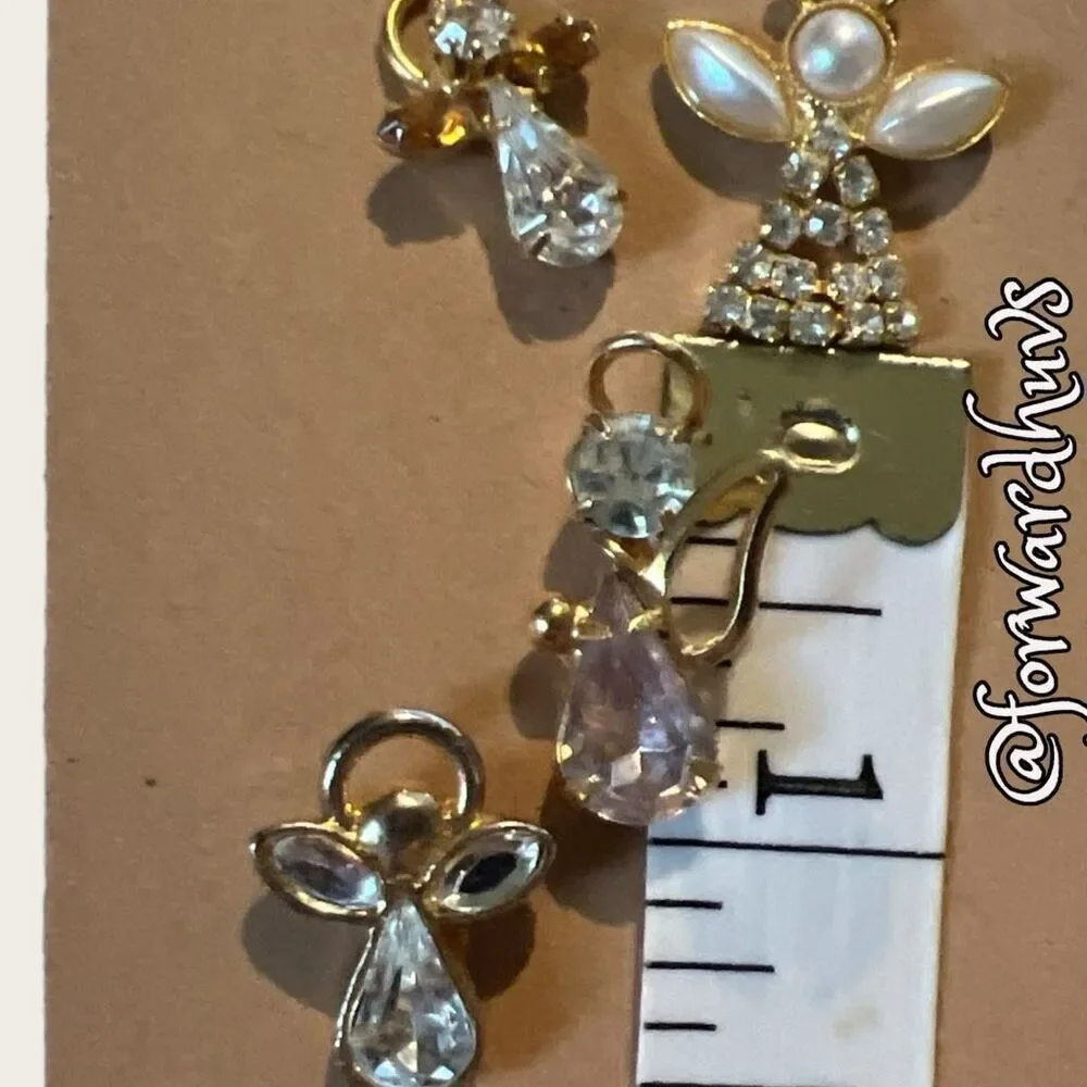 Bundle Sale 3 for $15 | Angel Pin Set – Four with Butterfly Backings - One With